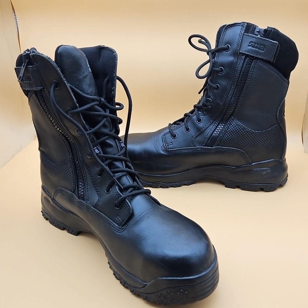 5.11 Tactical Boots ATAC 8" Station Composite Toe Men's Size 13 Black Shoes - Picture 6 of 11